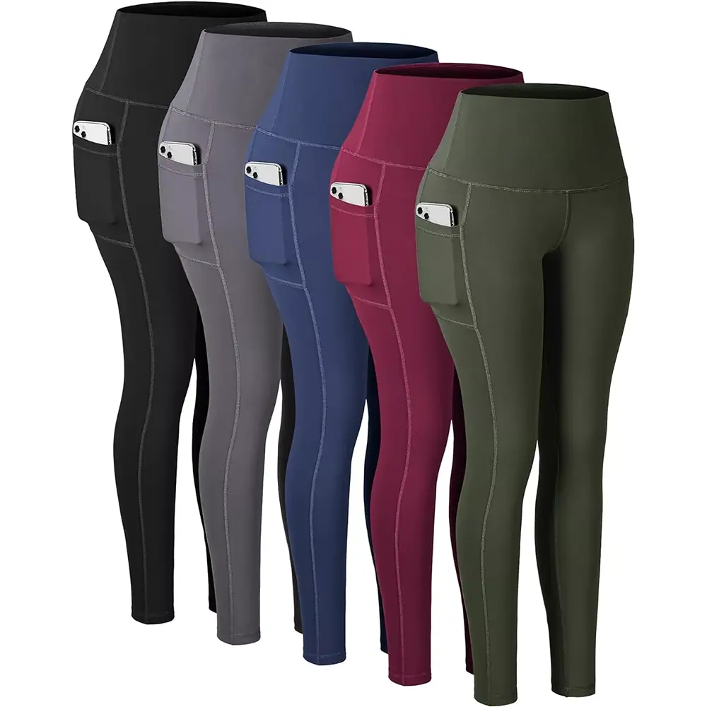 Taas nga Waisted Leggings nga adunay mga bulsa