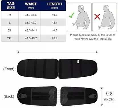 Wide Back Brace nga Suporta