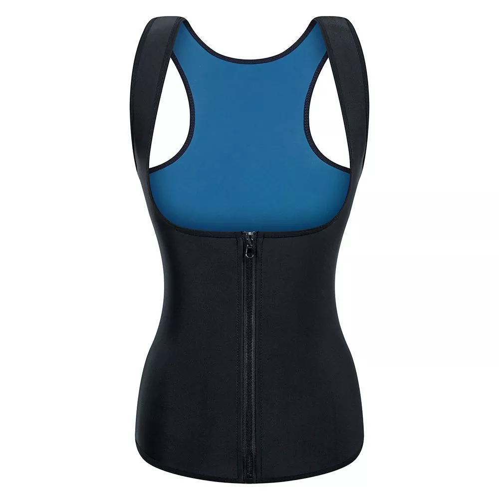 Pangbabaye nga Sauna Tank Top nga adunay Zipper